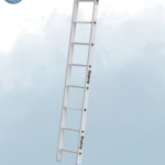 Straight aluminium ladder for wall-supported access and construction work in UAE