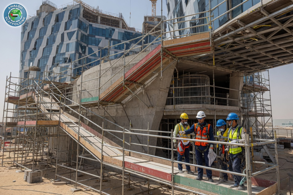 Engineered custom scaffolding systems for complex and restricted access projects