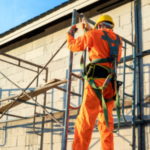 Construction and scaffolding safety practices with PPE and secure platforms in UAE